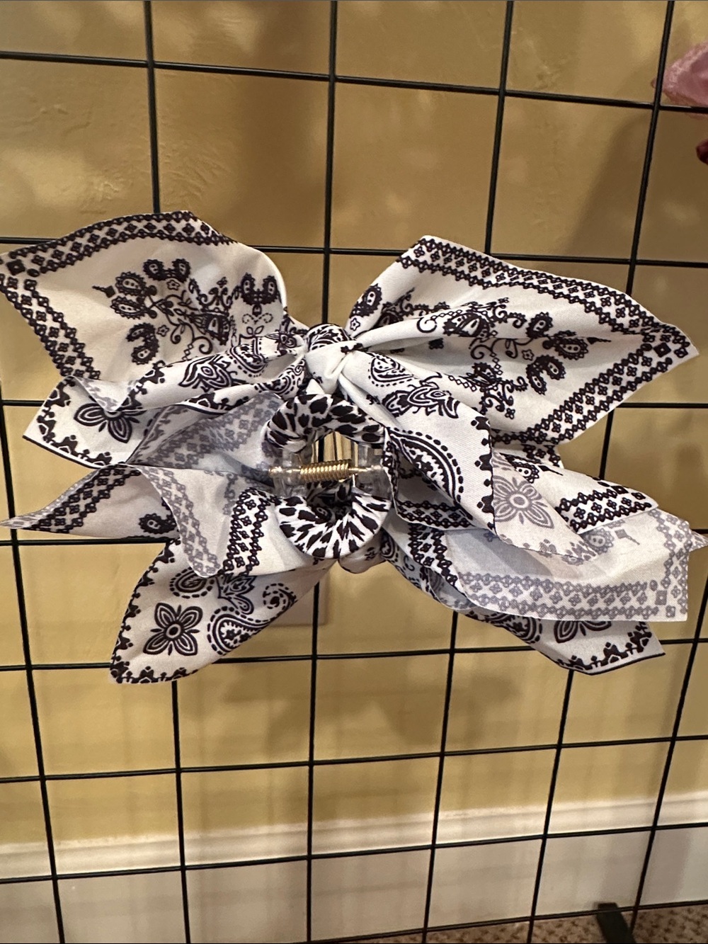 Bandana Bow Hair Clip